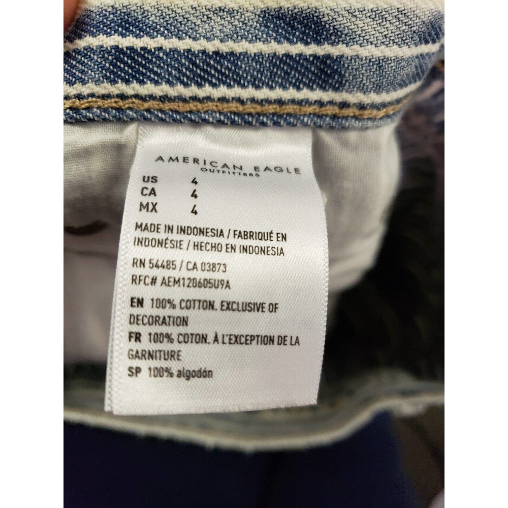 American Eagle Womens Blue Boyfriend Jean Shorts Size 4 Ladies Denim 100% Cotton - Picture 7 of 11